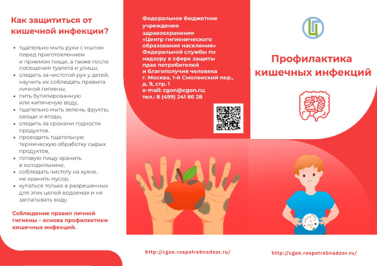 Памятки по профилактике кишечных инфекций.